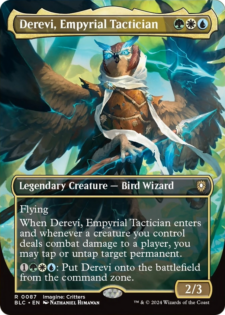 Derevi, Empyrial Tactician (Borderless) [Bloomburrow Commander] | Sanctuary Gaming