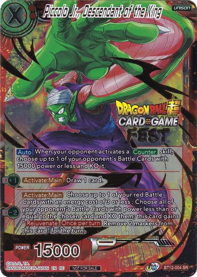 Piccolo Jr., Descendant of the King (Card Game Fest 2022) (BT12-004) [Tournament Promotion Cards] | Sanctuary Gaming