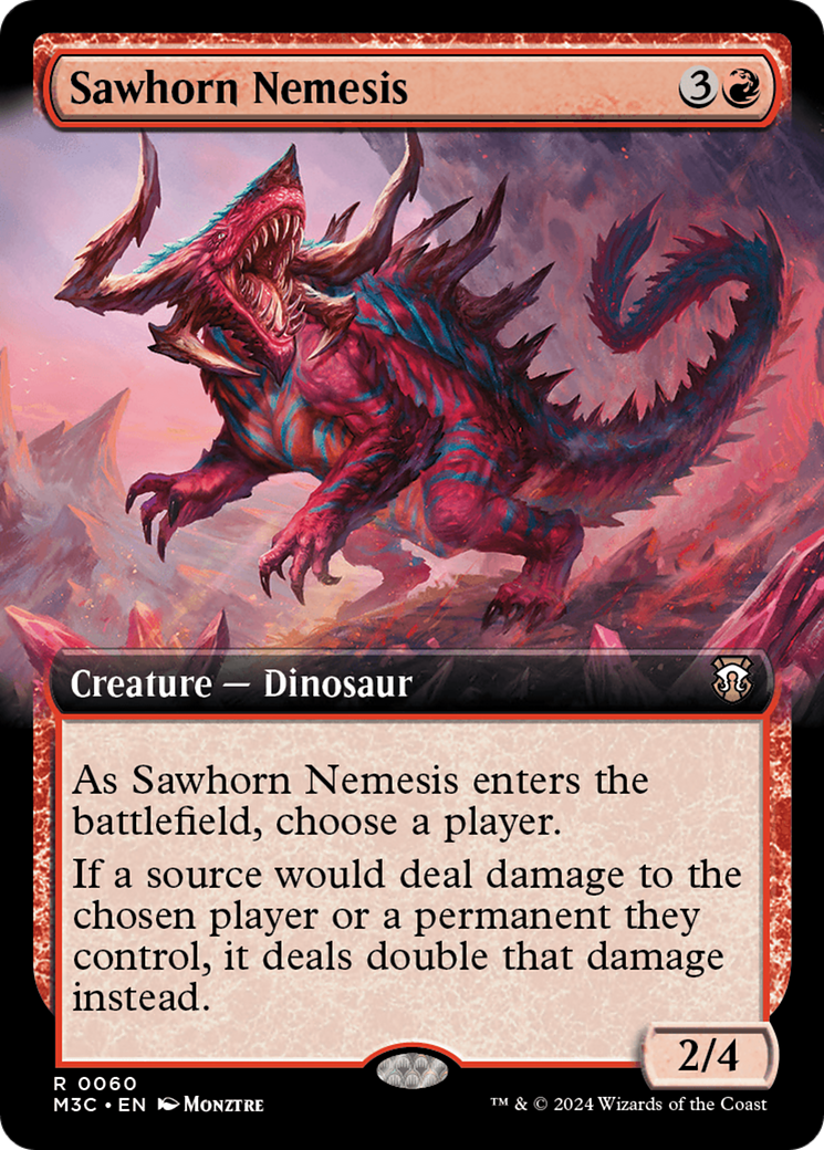Sawhorn Nemesis (Extended Art) [Modern Horizons 3 Commander] | Sanctuary Gaming