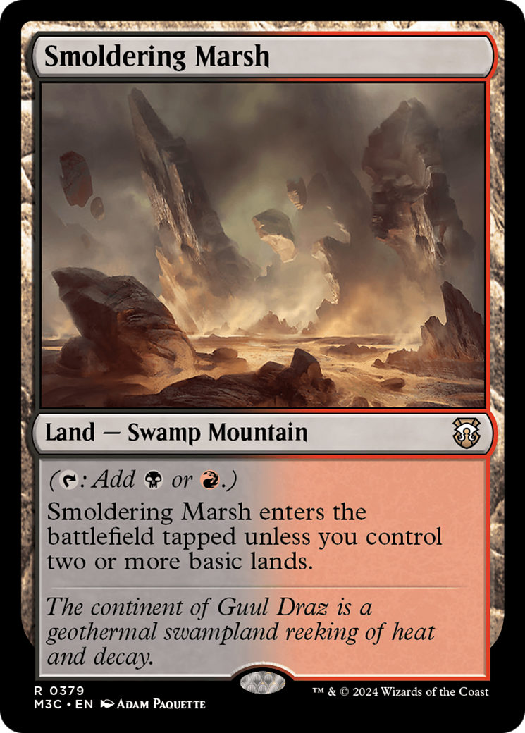 Smoldering Marsh (Ripple Foil) [Modern Horizons 3 Commander] | Sanctuary Gaming