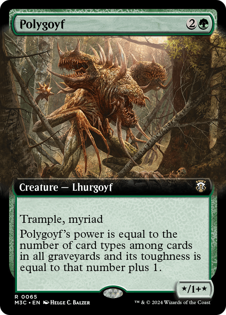 Polygoyf (Extended Art) (Ripple Foil) [Modern Horizons 3 Commander] | Sanctuary Gaming