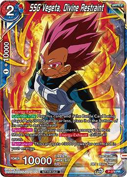 SSG Vegeta, Divine Restraint (Unison Warrior Series Boost Tournament Pack Vol. 7) (P-376) [Tournament Promotion Cards] | Sanctuary Gaming