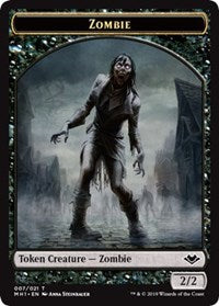 Zombie (007) // Serra the Benevolent Emblem (020) Double-Sided Token [Modern Horizons Tokens] | Sanctuary Gaming