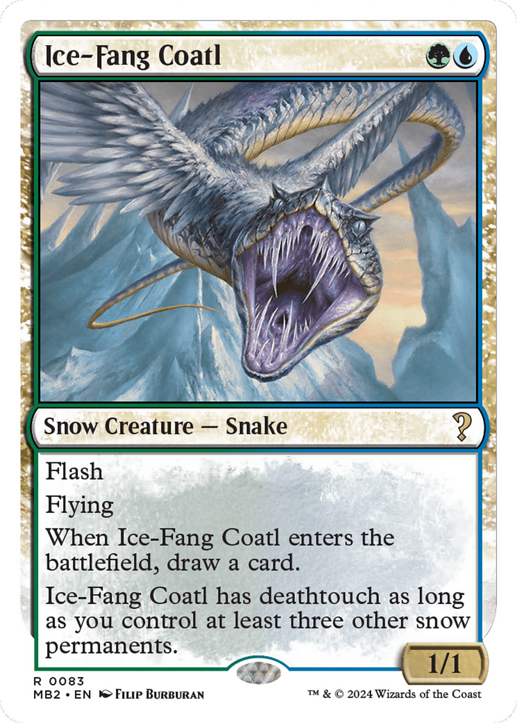 Ice-Fang Coatl (White Border) [Mystery Booster 2] | Sanctuary Gaming