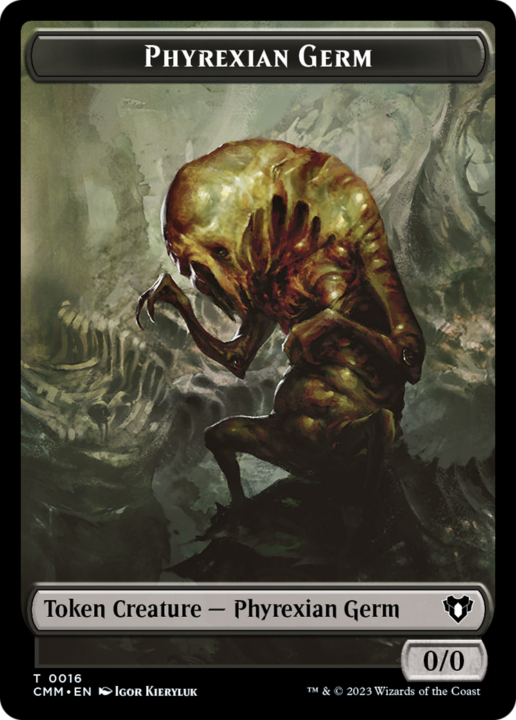 Manifest // Phyrexian Germ Double-Sided Token [Commander Masters Tokens] | Sanctuary Gaming