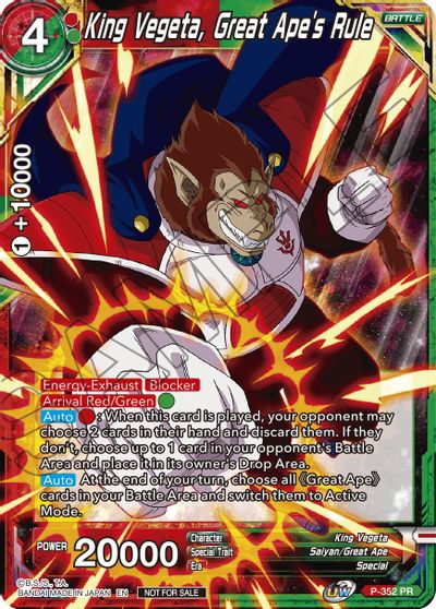 King Vegeta, Great Ape's Rule (P-352) [Tournament Promotion Cards] | Sanctuary Gaming