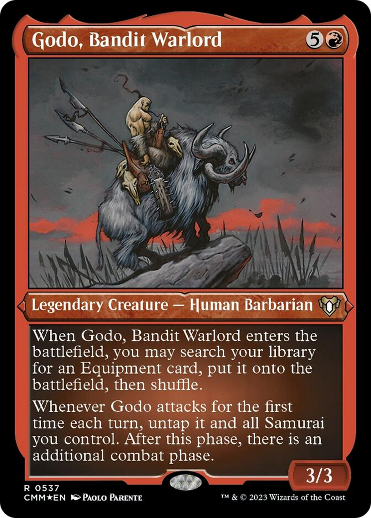 Godo, Bandit Warlord (Foil Etched) [Commander Masters] | Sanctuary Gaming
