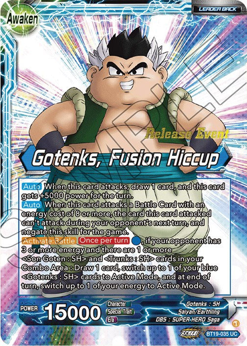 Son Goten & Trunks // Gotenks, Fusion Hiccup (Fighter's Ambition Holiday Pack) (BT19-035) [Tournament Promotion Cards] | Sanctuary Gaming