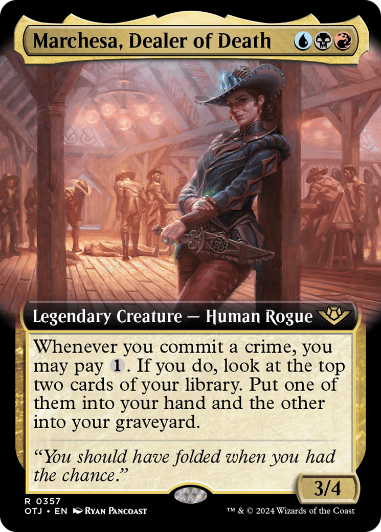 Marchesa, Dealer of Death (Extended Art) [Outlaws of Thunder Junction] | Sanctuary Gaming