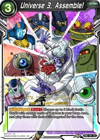 Universe 3, Assemble! (Divine Multiverse Draft Tournament) (DB2-161) [Tournament Promotion Cards] | Sanctuary Gaming