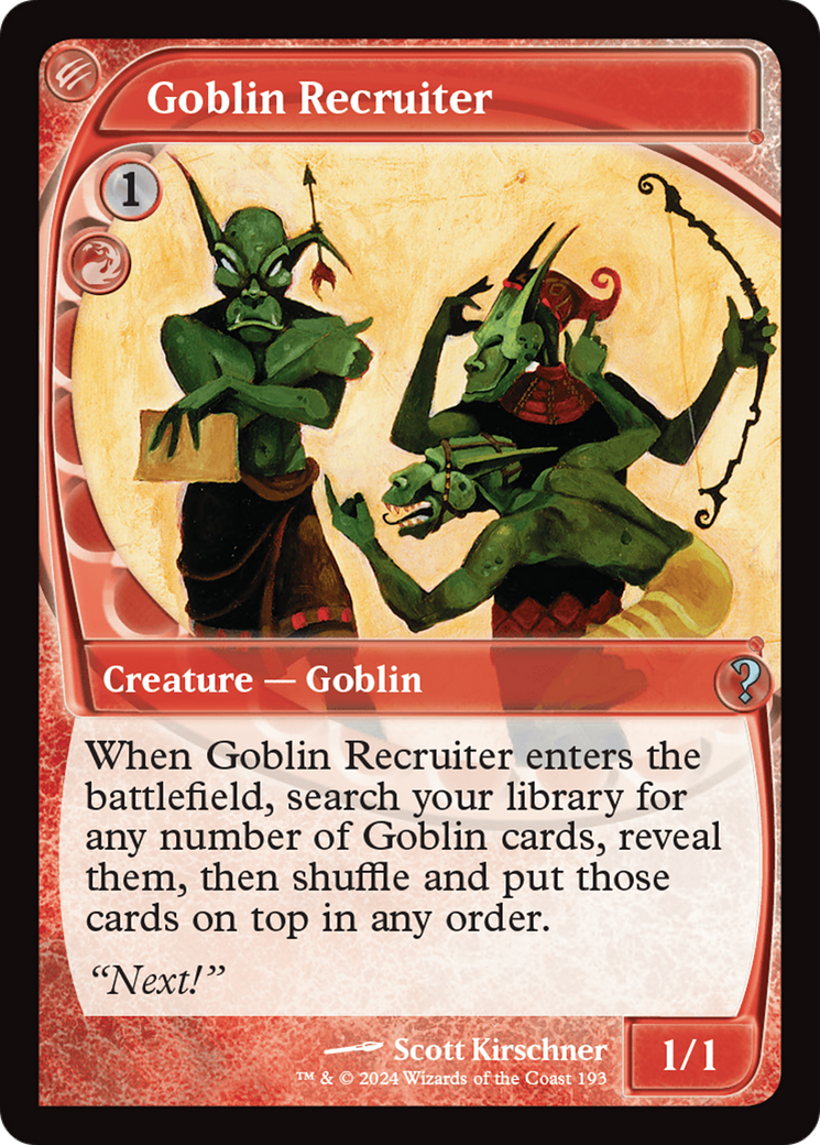 Goblin Recruiter (Future Sight) [Mystery Booster 2] | Sanctuary Gaming