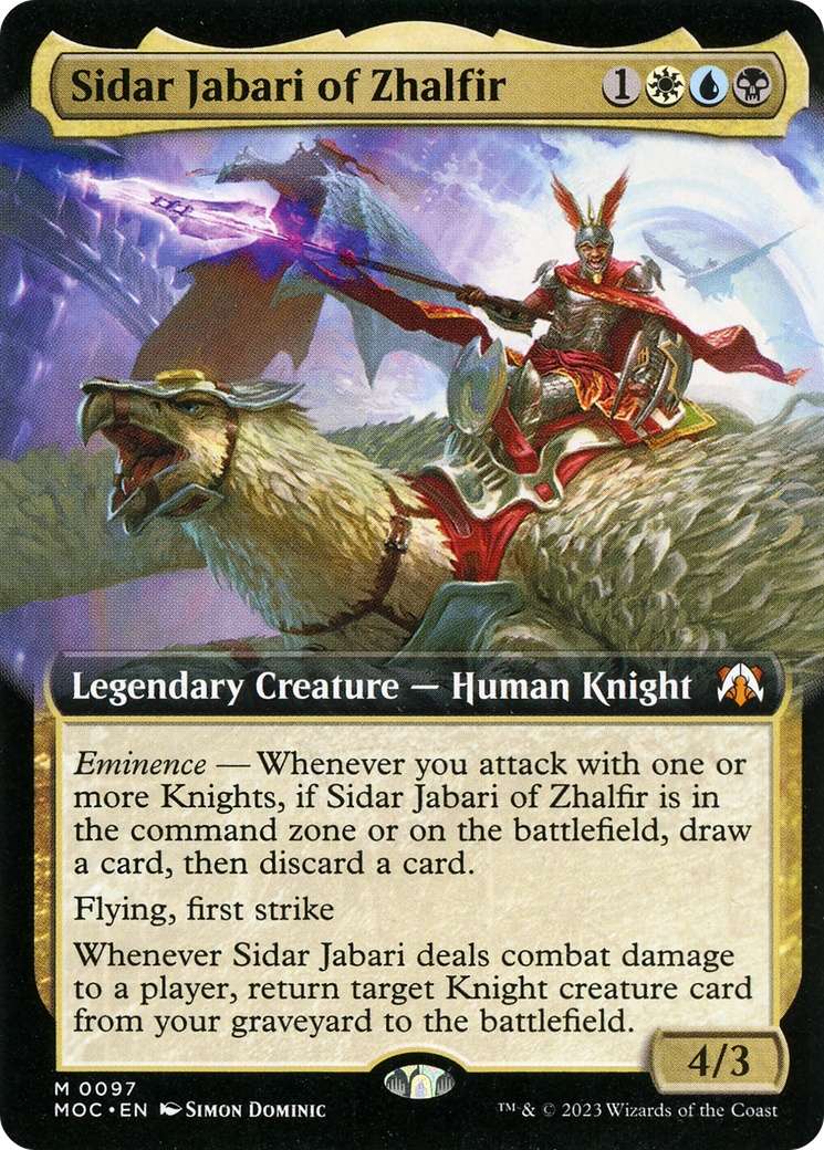 Sidar Jabari of Zhalfir (Extended Art) [March of the Machine Commander] | Sanctuary Gaming