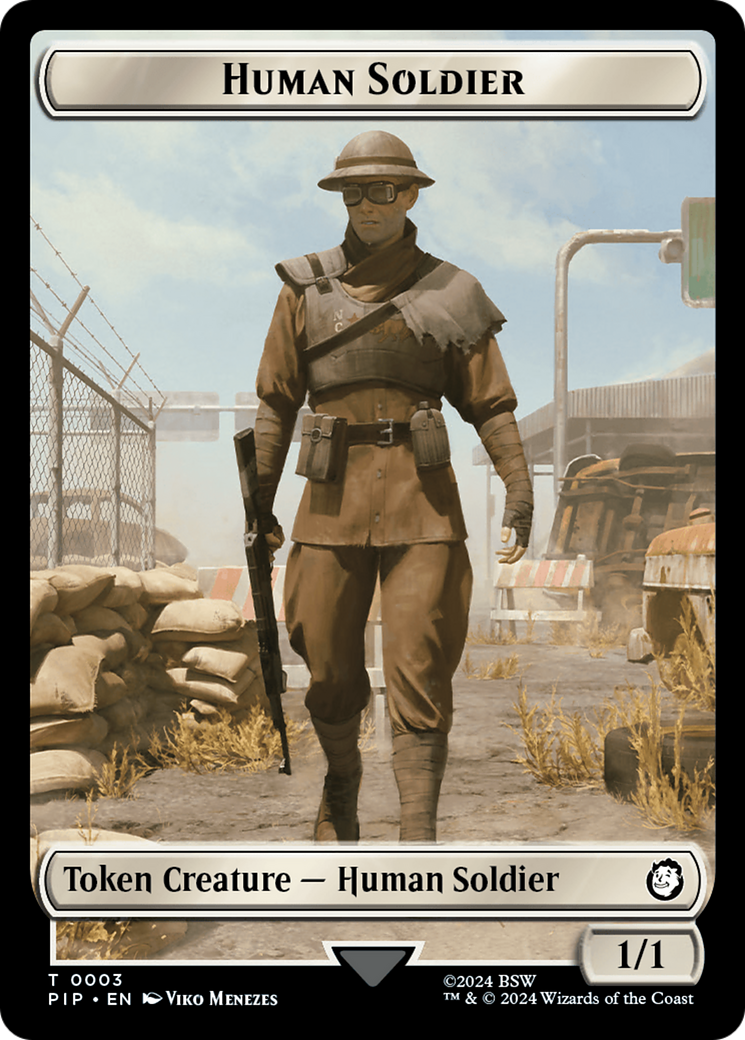 Treasure (0018) // Human Soldier Double-Sided Token [Fallout Tokens] | Sanctuary Gaming