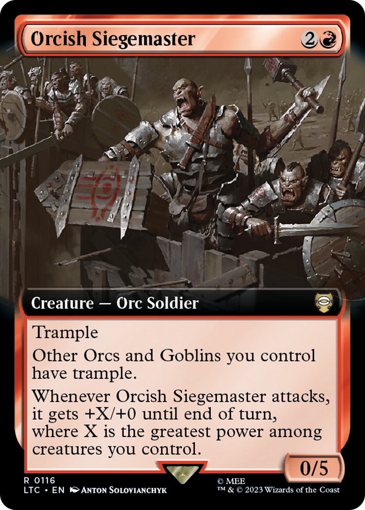 Orcish Siegemaster (Extended Art) [The Lord of the Rings: Tales of Middle-Earth Commander] | Sanctuary Gaming