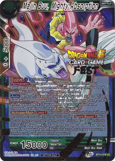 Majin Buu, Mighty Absorption (Card Game Fest 2022) (BT14-078) [Tournament Promotion Cards] | Sanctuary Gaming