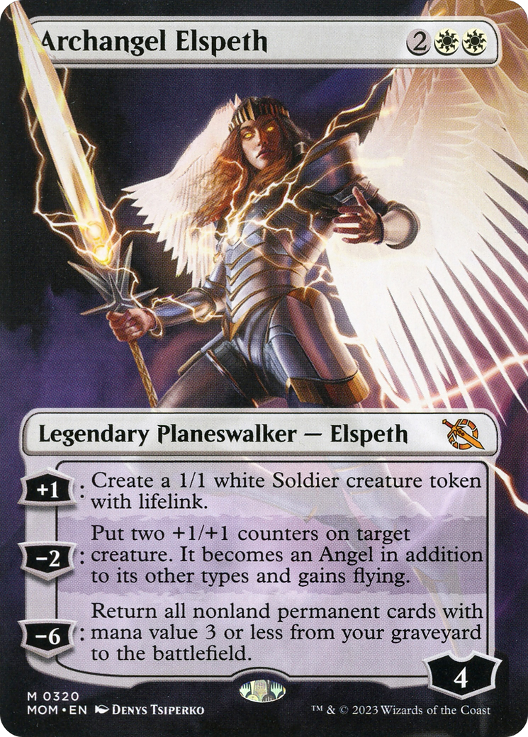 Archangel Elspeth (Borderless Alternate Art) [March of the Machine] | Sanctuary Gaming