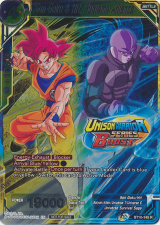 Son Goku & Hit, Supreme Alliance (Event Pack 08) (Alternate Foil) (BT10-145) [Tournament Promotion Cards] | Sanctuary Gaming