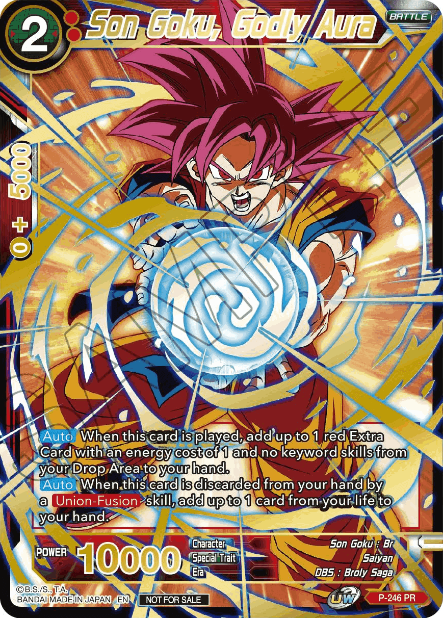 Son Goku, Godly Aura (Alt. Art Card Set 2023 Vol. 1) (P-246) [Tournament Promotion Cards] | Sanctuary Gaming