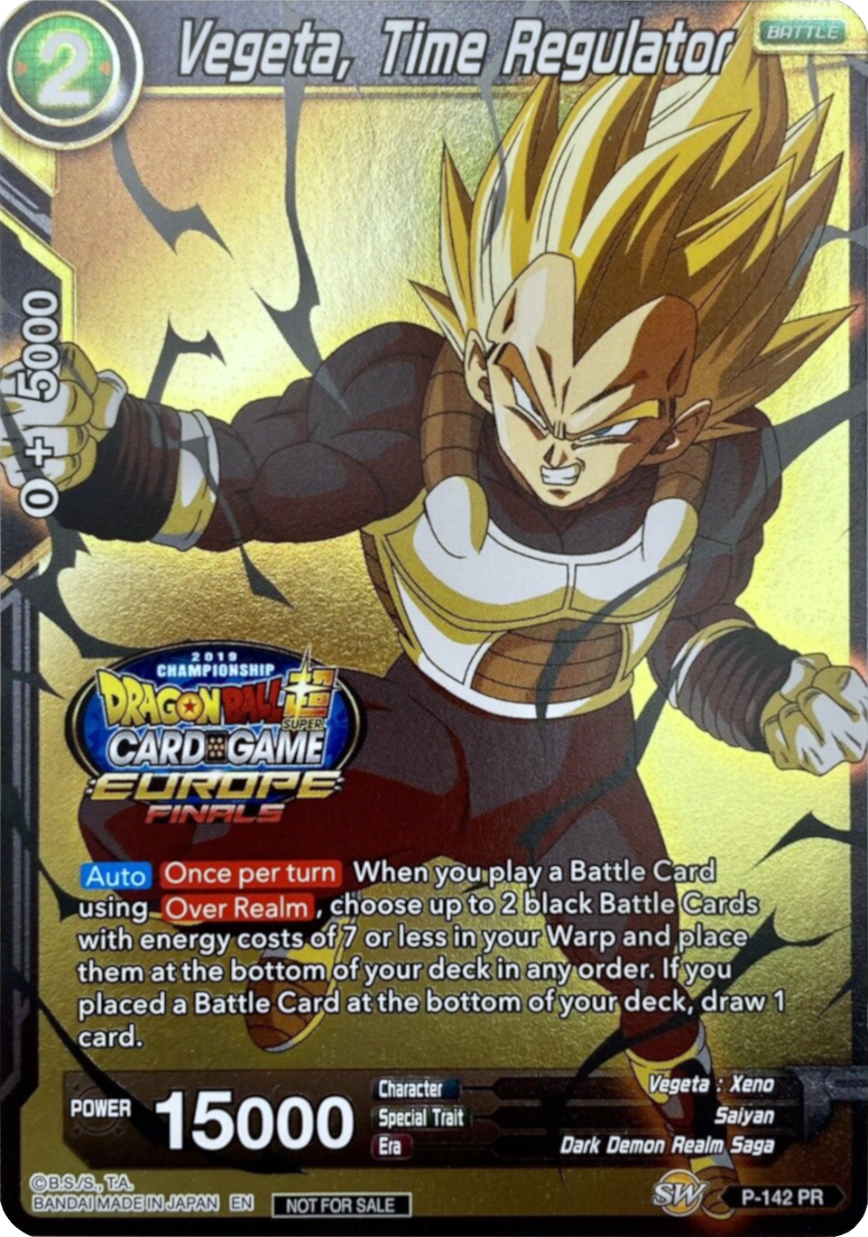 Vegeta, Time Regulator (Championship Final 2019) [Europe] (P-142) [Tournament Promotion Cards] | Sanctuary Gaming