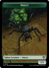 Insect // Elemental (0017) Double-Sided Token [Outlaws of Thunder Junction Commander Tokens] | Sanctuary Gaming