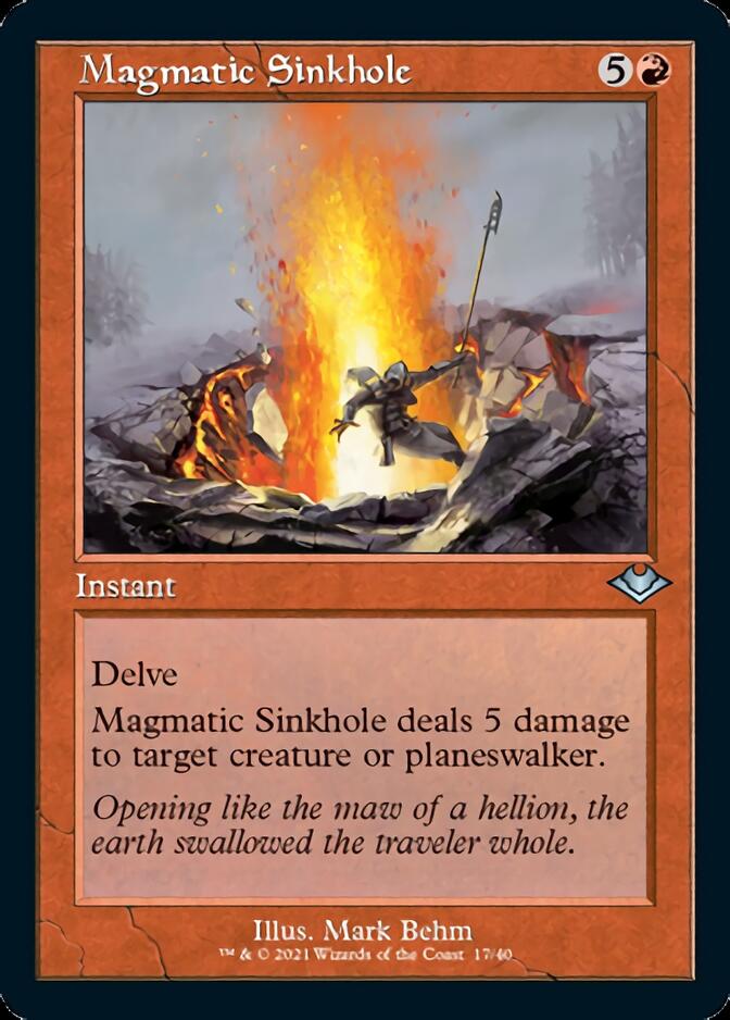 Magmatic Sinkhole (Retro Foil Etched) [Modern Horizons] | Sanctuary Gaming