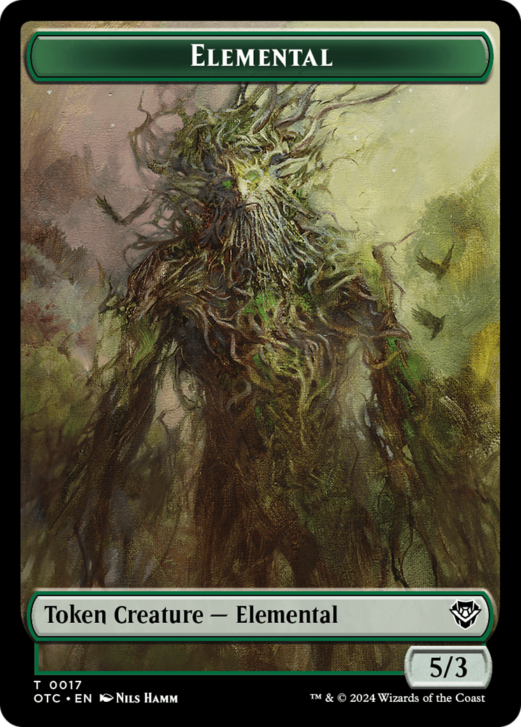 Insect // Elemental (0017) Double-Sided Token [Outlaws of Thunder Junction Commander Tokens] | Sanctuary Gaming