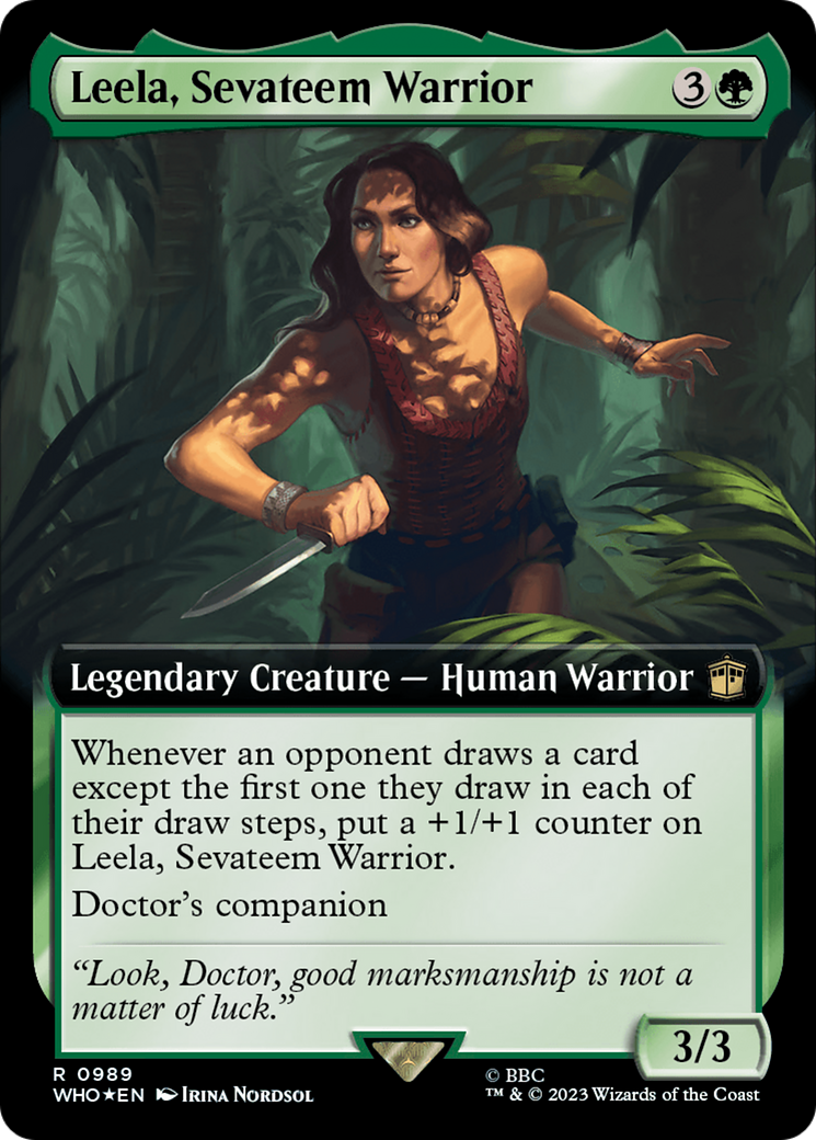 Leela, Sevateem Warrior (Extended Art) (Surge Foil) [Doctor Who] | Sanctuary Gaming