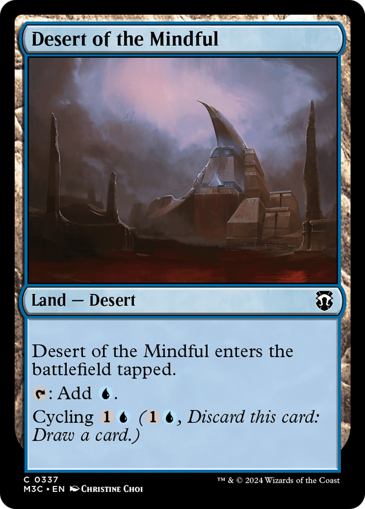 Desert of the Mindful (Ripple Foil) [Modern Horizons 3 Commander] | Sanctuary Gaming