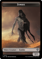 Zombie // Ox Warrior Double-Sided Token [Outlaws of Thunder Junction Commander Tokens] | Sanctuary Gaming