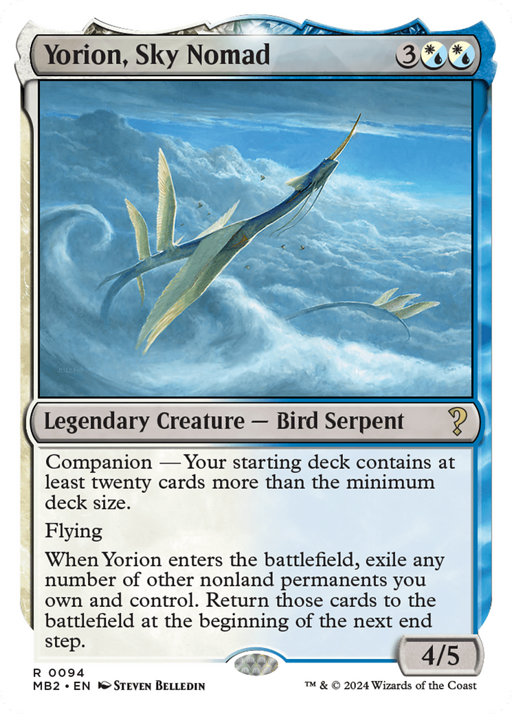 Yorion, Sky Nomad (White Border) [Mystery Booster 2] | Sanctuary Gaming