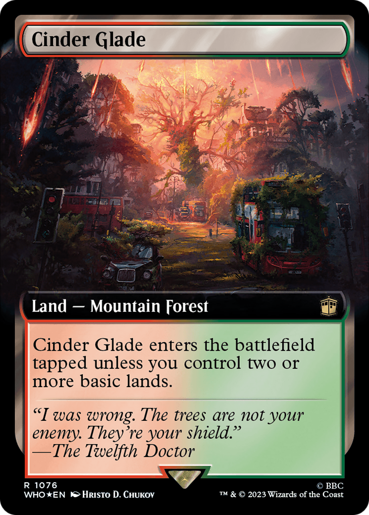 Cinder Glade (Extended Art) (Surge Foil) [Doctor Who] | Sanctuary Gaming