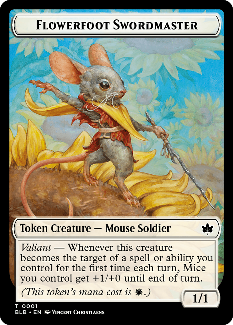 Rabbit // Flowerfoot Swordmaster Double-Sided Token [Bloomburrow Tokens] | Sanctuary Gaming