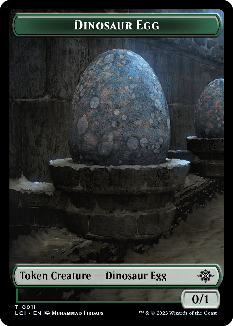 Dinosaur Egg // Dinosaur (0010) Double-Sided Token [The Lost Caverns of Ixalan Tokens] | Sanctuary Gaming