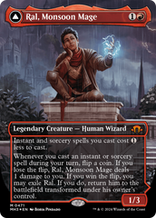 Ral, Monsoon Mage // Ral, Leyline Prodigy (Borderless) (Textured Foil) [Modern Horizons 3] | Sanctuary Gaming