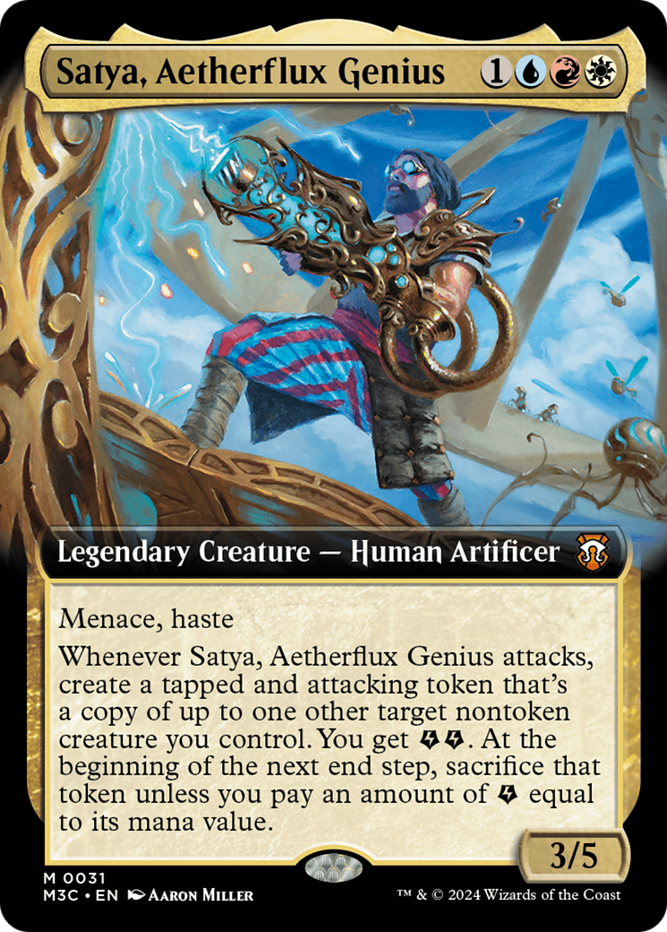 Satya, Aetherflux Genius (Extended Art) [Modern Horizons 3 Commander] | Sanctuary Gaming