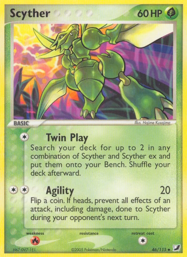 Scyther (46/115) [EX: Unseen Forces] | Sanctuary Gaming