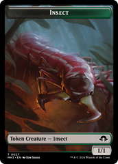 Zombie (Ripple Foil) // Insect (0027) Double-Sided Token [Modern Horizons 3 Tokens] | Sanctuary Gaming