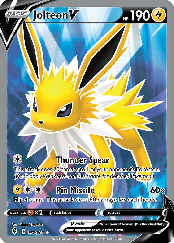 Jolteon V (177/203) [Sword & Shield: Evolving Skies] | Sanctuary Gaming