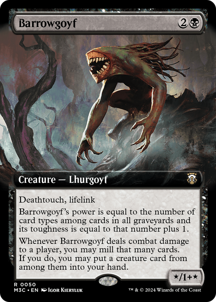 Barrowgoyf (Extended Art) (Ripple Foil) [Modern Horizons 3 Commander] | Sanctuary Gaming