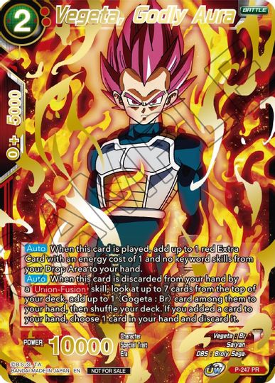 Vegeta, Godly Aura (Alternate Art) (P-247) [Tournament Promotion Cards] | Sanctuary Gaming