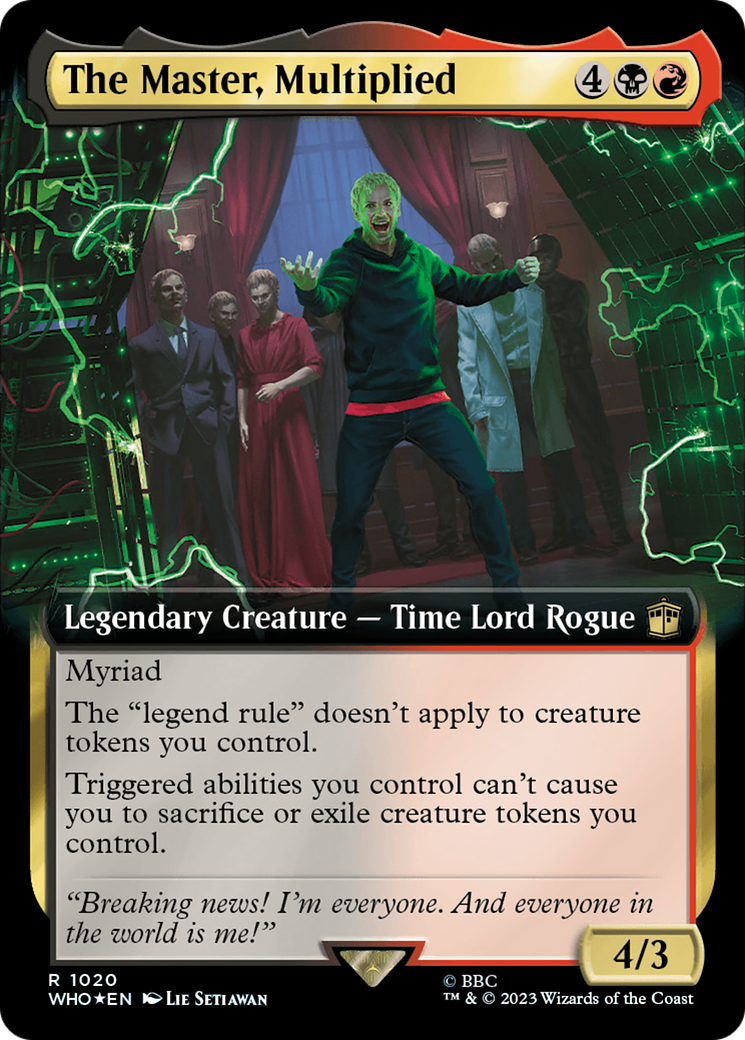 The Master, Multiplied (Extended Art) (Surge Foil) [Doctor Who] | Sanctuary Gaming