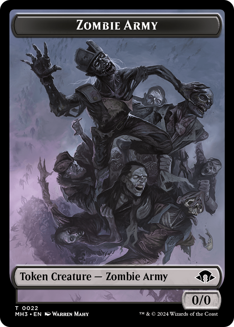 Servo // Zombie Army Double-Sided Token [Modern Horizons 3 Tokens] | Sanctuary Gaming