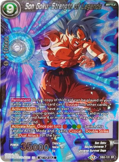 Son Goku, Strength of Legends (Player's Choice) (DB2-131) [Promotion Cards] | Sanctuary Gaming