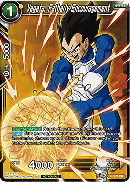 Vegeta, Fatherly Encouragement (Unison Warrior Series Boost Tournament Pack Vol. 7) (P-372) [Tournament Promotion Cards] | Sanctuary Gaming