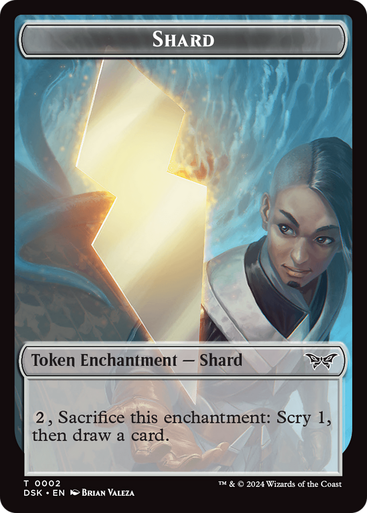 Glimmer // Shard Double-Sided Token [Duskmourn: House of Horror Tokens] | Sanctuary Gaming