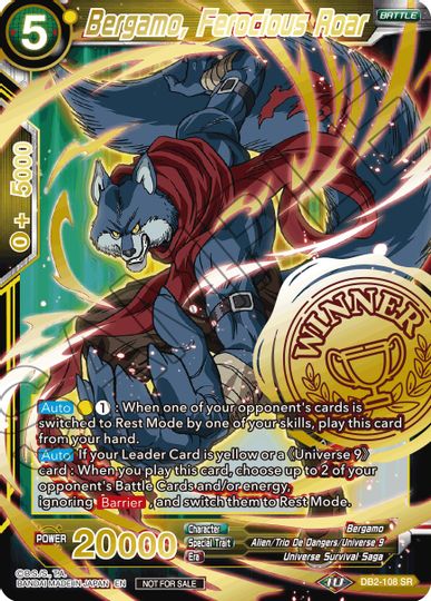 Bergamo, Ferocious Roar (Alternate Art Set 2021 Vol. 3) (DB2-108) [Tournament Promotion Cards] | Sanctuary Gaming