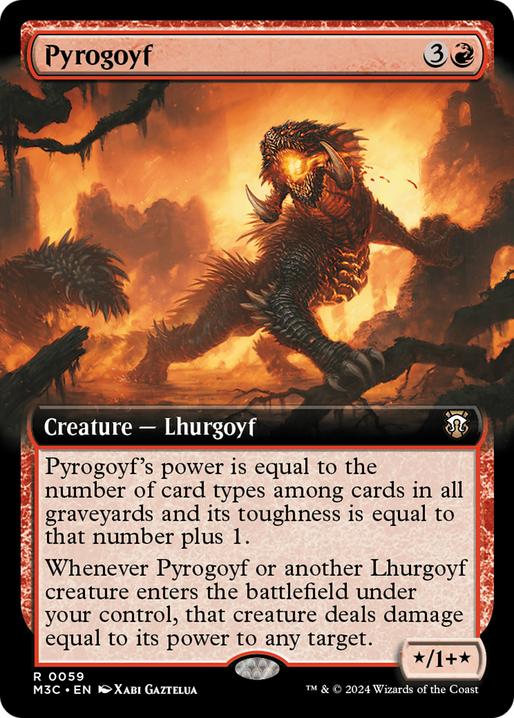 Pyrogoyf (Extended Art) [Modern Horizons 3 Commander] | Sanctuary Gaming