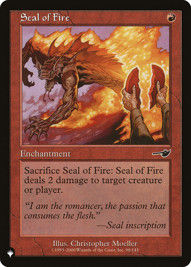 Seal of Fire [The List Reprints] | Sanctuary Gaming