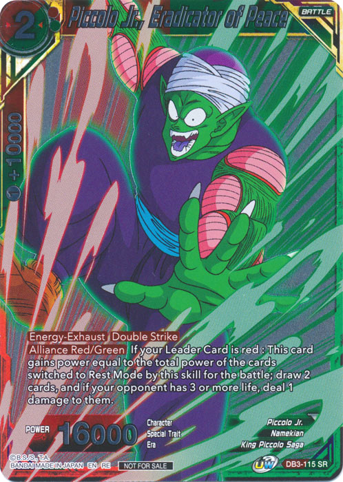 Piccolo Jr., Eradicator of Peace (Event Pack 09 - Alternate Foil) (DB3-115) [Tournament Promotion Cards] | Sanctuary Gaming