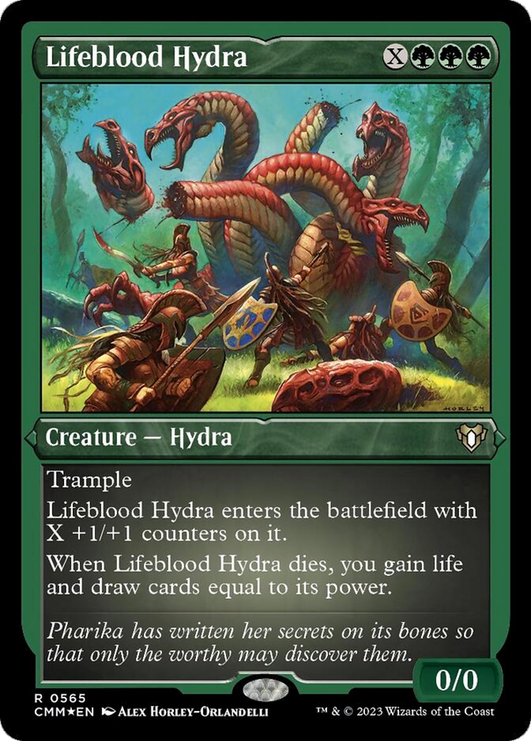 Lifeblood Hydra (Foil Etched) [Commander Masters] | Sanctuary Gaming